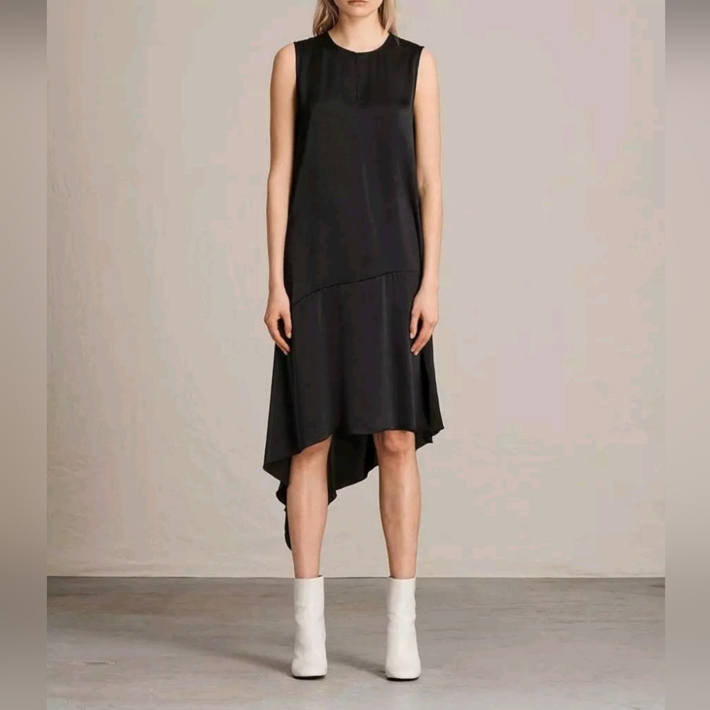 Allsaints Elie Asymmetrical Dress Size 8